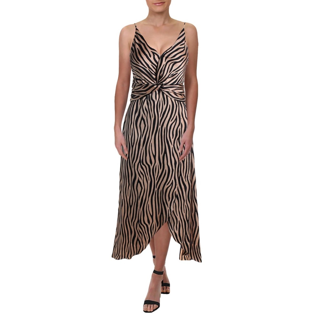 Aqua Zebra Print Maxi Dress New With Tags